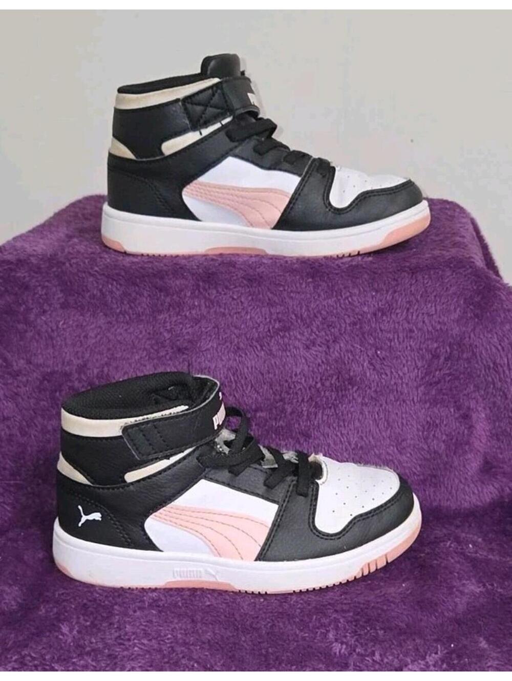 Puma Rebound Layup Basketball Shoes Sneakers Girl's Youth Size 12.5C